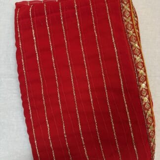 Georgette Red and Yellow saree