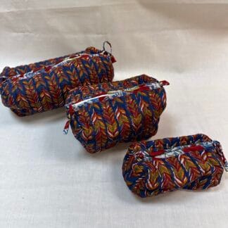 Fabric quilted travelling kit (set of 3)