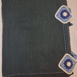 Crochet Pallu Linen Saree